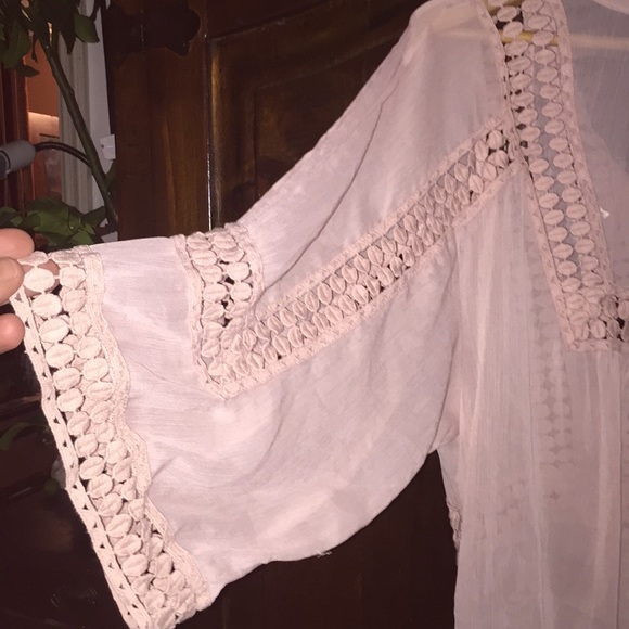 Blush boho sheer top small - Picture 5 of 5